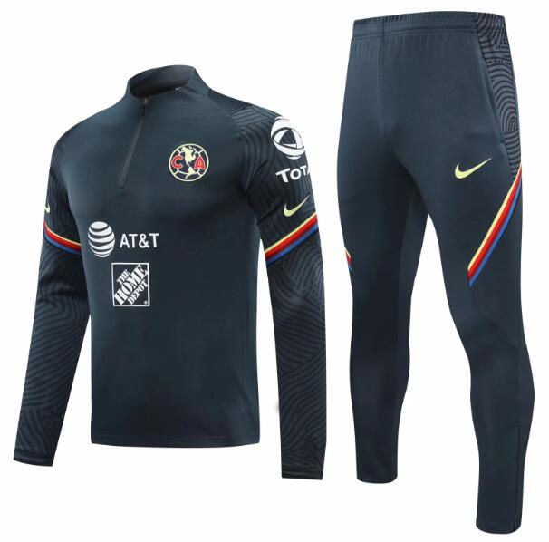 Club America Grey Training Kits Sweatshirt With Pants 2020/21